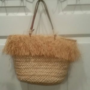 Small straw handbag